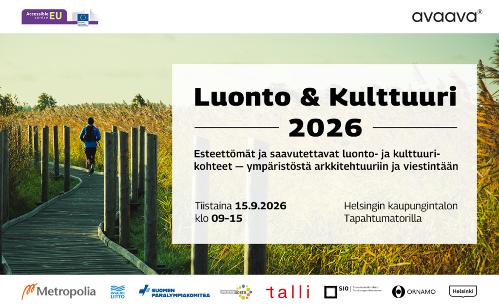 Luonto & Kulttuuri 2026 -mainos. Tiedot avattuna leipätekstissä.